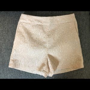 Express High Rise Peach Pink Jacquard Shorts
